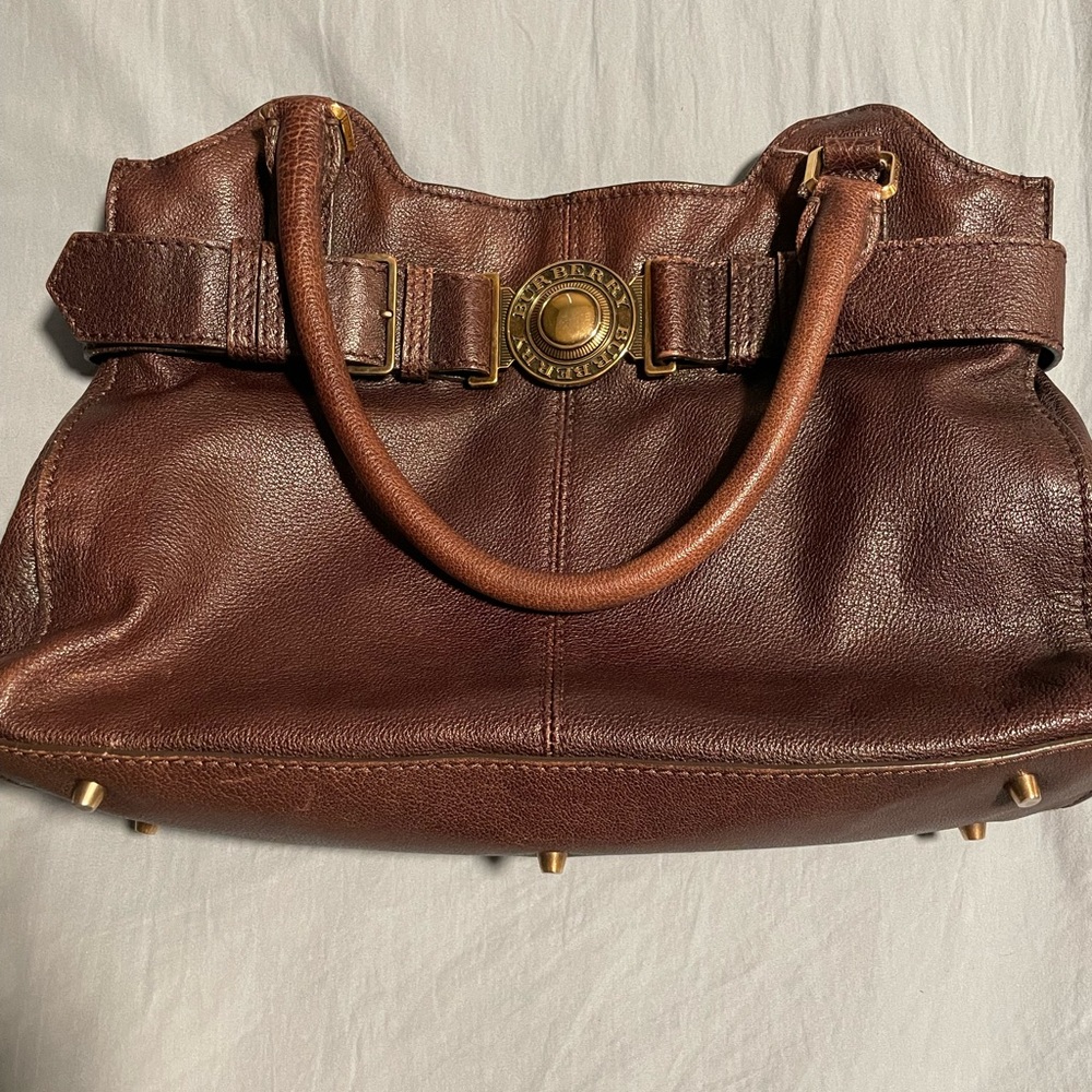 Burberry Brown Leather Shoulder Bag